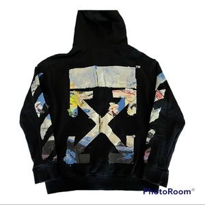 Off white zip up hoodie
